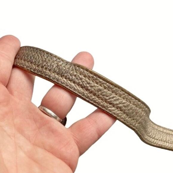 Michael Kors Metallic Gold Shoulder Bag | Y2K Convertible Crossbody Satchel EUC - Picture 10 of 16